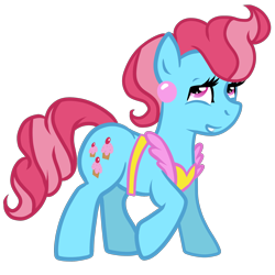 Size: 1280x1280 | Tagged: safe, artist:suenden-hund, cup cake, earth pony, pony, blushing, female, mare, solo