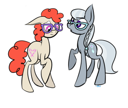 Size: 1600x1354 | Tagged: safe, artist:winter-hooves, silver spoon, twist, glasses, silvertwist