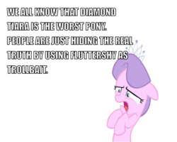 Size: 1280x1024 | Tagged: safe, derpibooru import, diamond tiara, op is trying to start shit, opinion, solo, trollbait, worst pony