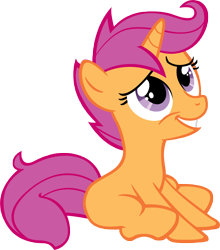 Size: 4956x5639 | Tagged: safe, artist:moongazeponies, artist:xzenocrimzie, derpibooru import, scootaloo, pony, unicorn, absurd resolution, race swap, simple background, solo, transparent background, vector