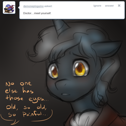 Size: 750x750 | Tagged: safe, doctor whooves, perry pierce, oc, pony, unicorn, doctor who, eyes, tumblr, zerum whooves