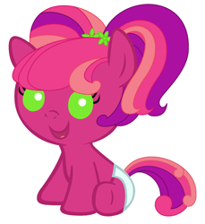 Size: 2200x2400 | Tagged: safe, artist:beavernator, cheerilee (g3), pony, g3.5, baby, baby pony, diaper, foal, g3.5 to g4, generation leap, solo