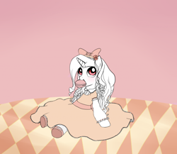 Size: 1024x887 | Tagged: safe, artist:celerypony, oc, oc only, oc:celery, clothes, cookie, dress, solo