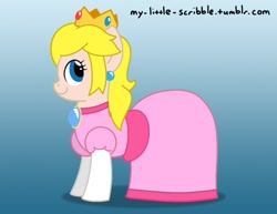 Size: 792x612 | Tagged: safe, artist:scribble, 30 minute art challenge, clothes, dress, nintendo, ponified, princess peach, super mario bros.