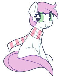 Size: 517x598 | Tagged: safe, artist:mewball, oc, oc only, oc:candy prancer, clothes, scarf, wingding eyes