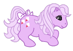 Size: 322x224 | Tagged: safe, baby lickety split, earth pony, pony, g1, bow, female, simple background, solo, tail bow, transparent background