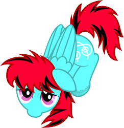 Size: 4857x5000 | Tagged: safe, artist:age3rcm, oc, oc only, oc:red dash, absurd resolution, sad, simple background, solo, transparent background, unshorn fetlocks, vector