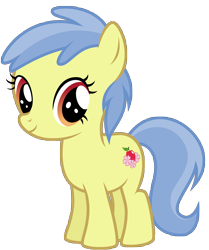 Size: 6856x8192 | Tagged: safe, artist:thatguy1945, apple flora, apple family reunion, absurd resolution, apple family member, filly, simple background, smiling, transparent background, vector