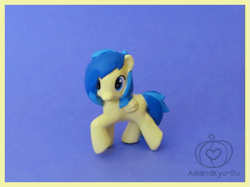 Size: 627x468 | Tagged: safe, artist:amandkyo-su, oc, oc only, oc:blueberry blitz, pegasus, pony, custom, figure, irl, photo, solo, toy