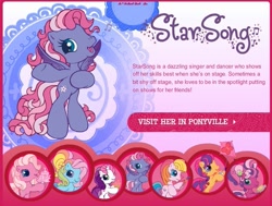 Size: 647x489 | Tagged: safe, cheerilee (g3), pinkie pie (g3), rainbow dash (g3), scootaloo (g3), starsong, sweetie belle (g3), toola roola, g3.5, core seven, singing