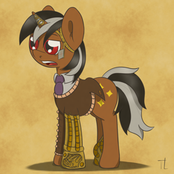 Size: 1600x1600 | Tagged: safe, artist:thexiiilightning, oc, oc only, oc:star sparkler, cyborg, steampunk