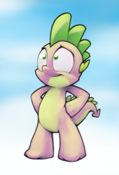 Size: 600x884 | Tagged: safe, artist:spiiikedraws, spike, dragon, male, solo