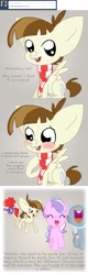 Size: 1000x3129 | Tagged: safe, artist:minkidoodles, diamond tiara, featherweight, silver spoon, twist, ask, bullying, comic, featherweight responds, shipping, teasing, text, tumblr