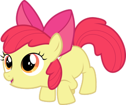 Size: 978x817 | Tagged: safe, artist:krusiu42, apple bloom, adorabloom, crouching, cute, simple background, transparent background, vector