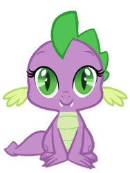 Size: 356x474 | Tagged: safe, artist:angel147196, artist:queencold, barb, spike, dragon, rule 63, sitting, vector