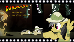 Size: 1280x720 | Tagged: safe, artist:frozenfish696, daring do, pegasus, pony, clothes, mane, solo