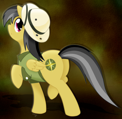 Size: 1132x1102 | Tagged: safe, artist:purly, daring do, pegasus, pony, clothes, female, hat, mare, plot, solo