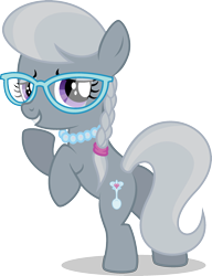 Size: 2000x2600 | Tagged: safe, artist:leopurofriki, silver spoon, pony, .svg available, female, filly, glasses, simple background, solo, transparent background, vector