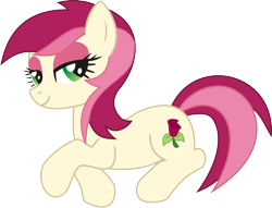 Size: 1939x1482 | Tagged: safe, artist:leopurofriki, roseluck, earth pony, pony, female, mare, simple background, transparent background, two toned mane, white coat