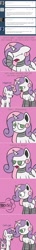 Size: 500x3512 | Tagged: safe, artist:scramjet747, sweetie belle, sweetie bot, pony, robot, robot pony, unicorn, blank flank, comic, cutie mark, female, filly, foal, future sweetie bot, hooves, horn, mare, older, self ponidox, solo, sweetie bot replies