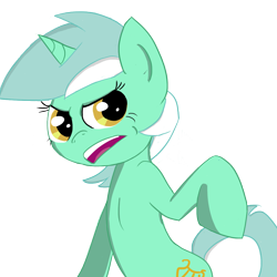 Size: 1200x1200 | Tagged: safe, artist:roflpony, lyra heartstrings, pony, unicorn, fanfic:anthropology, female, green coat, horn, mare, two toned mane