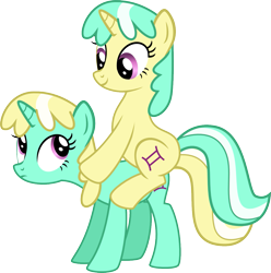 Size: 1223x1235 | Tagged: safe, artist:chipmagnum, gemini, ponies riding ponies, ponyscopes, twins, zodiac