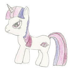 Size: 877x863 | Tagged: safe, lucky swirl, pony, unicorn, solo, traditional art