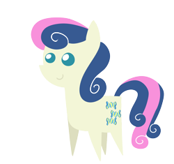 Size: 1700x1600 | Tagged: safe, artist:diigii-doll, bon bon, sweetie drops, earth pony, pony, chibi, pointy ponies, simple background, smiling, solo, transparent background, vector