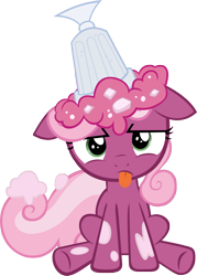 Size: 3153x4401 | Tagged: safe, artist:ourloveistragical, cheerilee, cheeribetes, cute, filly, foal, messy, milkshake, recolor, simple background, tongue out, transparent background, vector