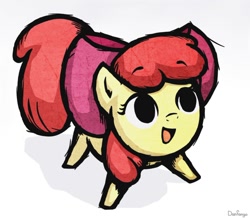 Size: 956x835 | Tagged: dead source, safe, artist:danfango, apple bloom, pony, adorabloom, cute, female, filly, looking up, nintendo, open mouth, smiling, solo, style emulation, the legend of zelda, the legend of zelda: the wind waker