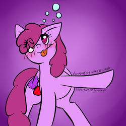 Size: 750x750 | Tagged: safe, artist:lil-dark-vixen, berry punch, berryshine, blushing, drunk