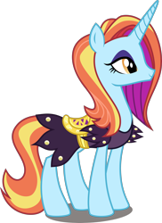 Size: 2500x3441 | Tagged: safe, artist:xebck, sassy saddles, pony, unicorn, canterlot boutique, clothes, dress, simple background, solo, that was fast, transparent background, vector