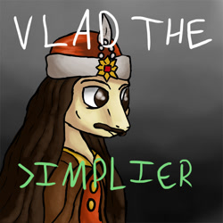 Size: 600x600 | Tagged: safe, artist:slamjam, 4chan, bust, implying, portrait, vlad tepes