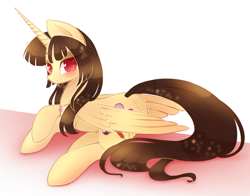 Size: 700x550 | Tagged: safe, artist:riouku, oc, oc only, oc:spring beauty, alicorn, pony, alicorn oc, female, mare, plot, solo