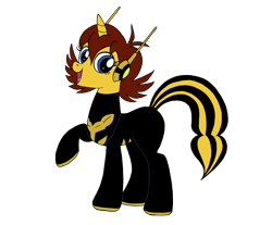 Size: 2824x2341 | Tagged: safe, artist:edcom02, artist:jmkplover, pony, unicorn, avengers, avengers: earth's mightiest heroes, clothes, costume, crossover, janet van dyne, marvel, ponified, simple background, spiders and magic: capcom invasion, spiders and magic: rise of spider-mane, transparent background, wasp