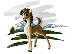 Size: 4000x3000 | Tagged: safe, artist:lightly-san, oc, oc only, oc:renne, deer, abstract background, anothervalleyofeverypony, female, gift art, prpg, solo