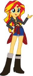 Size: 262x600 | Tagged: safe, artist:nightred15, derpibooru import, edit, edited edit, editor:nightred15, sunset shimmer, equestria girls, background removed, blanket, boots, boots edit, clothes, cute, eqg promo pose set, female, jacket, leather jacket, midriff, pants, pants edit, shirt, shoes, simple background, smiling, transparent background