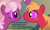 Size: 945x567 | Tagged: safe, derpibooru import, edit, edited screencap, screencap, big macintosh, cheerilee, hearts and hooves day (episode), cheerimac, cropped, female, gilbert and sullivan, heart, love poison, lyrics, male, mind control eyes, shipping, song reference, straight, text, the sorcerer (opera)