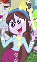 Size: 395x664 | Tagged: safe, derpibooru import, screencap, velvet sky, equestria girls, friendship games, cropped, silly face, tongue out, wondercolt ears, wondercolts