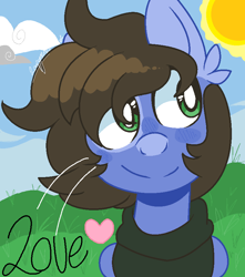 Size: 758x858 | Tagged: safe, artist:loopdalamb, derpibooru import, oc, oc:honey bunny, oc:hunbun, hybrid, pegasus, pony, cute, ms paint, sky, smiling, solo, whiskers