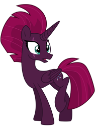 Size: 5883x7786 | Tagged: safe, artist:ejlightning007arts, derpibooru import, fizzlepop berrytwist, tempest shadow, alicorn, my little pony: the movie, alicornified, eye scar, open mouth, princess tempest shadow, race swap, raised leg, scar, shocked, simple background, tempest gets her horn back, transparent background, vector