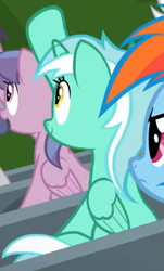 Size: 944x1563 | Tagged: safe, derpibooru import, screencap, lyra heartstrings, rainbow dash, velvet sky, alicorn, pony, the washouts (episode), alicornified, animation error, background pony, cropped, female, lyracorn, mare, race swap, raised hoof, spot the alicorn