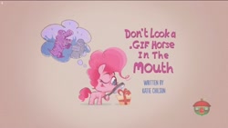 Size: 1920x1080 | Tagged: safe, derpibooru import, screencap, pinkie pie, earth pony, pony, don't look a .gif horse in the mouth, my little pony: pony life, spoiler:pony life s01e31, title card