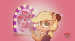 Size: 1476x822 | Tagged: safe, derpibooru import, screencap, applejack, earth pony, pony, my little pony: pony life, the root of it, spoiler:pony life s01e32, female, mare, solo, title card