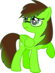 Size: 409x542 | Tagged: safe, artist:bronyxceed, derpibooru import, oc, oc only, oc:cloud, pegasus, glasses, pegasus oc, simple background, solo, transparent background, wings