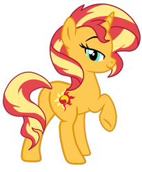 Size: 2050x2485 | Tagged: safe, artist:gmaplay, sunset shimmer, pony, unicorn, bunset shimmer, butt, female, looking back, looking back at you, mare, plot, raised hoof, simple background, smiling, solo, transparent background