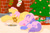 Size: 858x569 | Tagged: safe, artist:kohala8, derpibooru import, milkweed, snookums, g1, christmas, christmas stocking, christmas tree, cookie, sleeping, teddy bear, tree