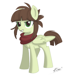 Size: 2171x2282 | Tagged: safe, artist:psychoon, derpibooru import, oc, oc only, oc:soulbreath, pegasus, pony, clothes, female, mare, scarf, solo