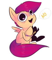 Size: 1048x1200 | Tagged: safe, artist:spanish-scoot, derpibooru import, scootaloo, preguntascootaloo, solo