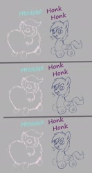 Size: 1023x1920 | Tagged: safe, artist:owlvortex, derpibooru import, oc, oc only, oc:fluffle puff, oc:wheely bopper, original species, sketch, wheelpone